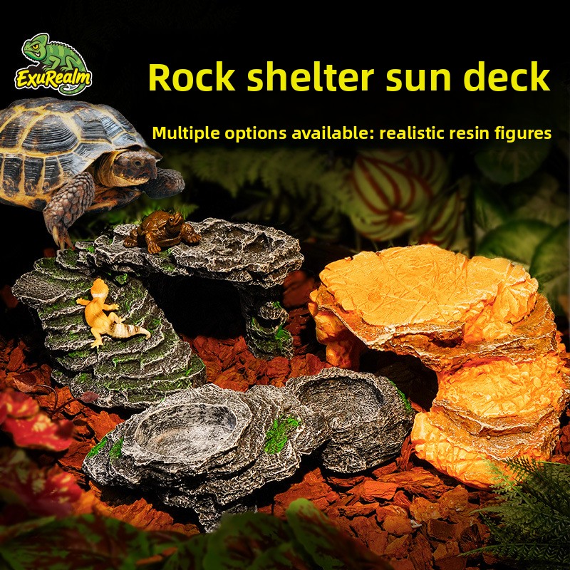 Aquarium Marine Rock - Escondite de Resina para Reptiles –