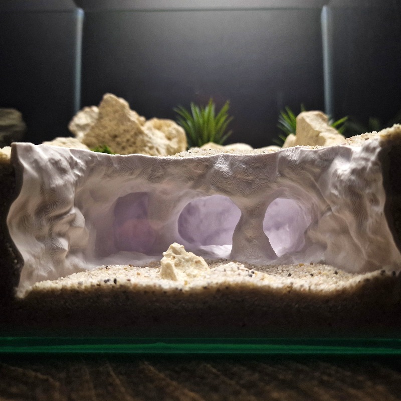 Aquarium Marine Rock - Cueva bifurcada impresa en 3D, decoración