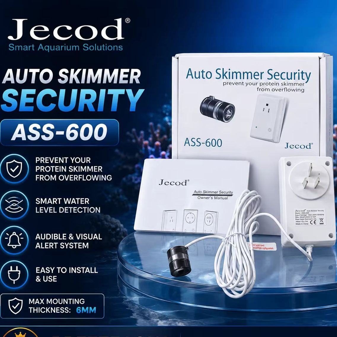 Marine Aquarium Protein Skimmer - Jebao ASS-600 220V, Skimmer Automático de